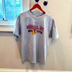 Original Six hockey tee shirt, size large, gray